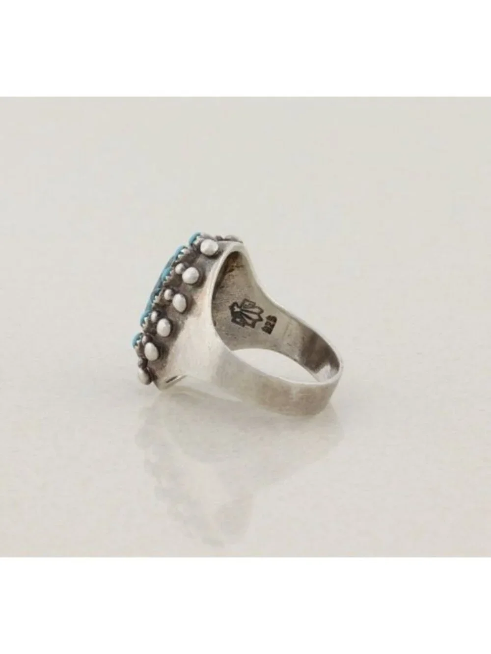 Men's Sterling Silver Turquoise Ring Size 12 Mens Ring
